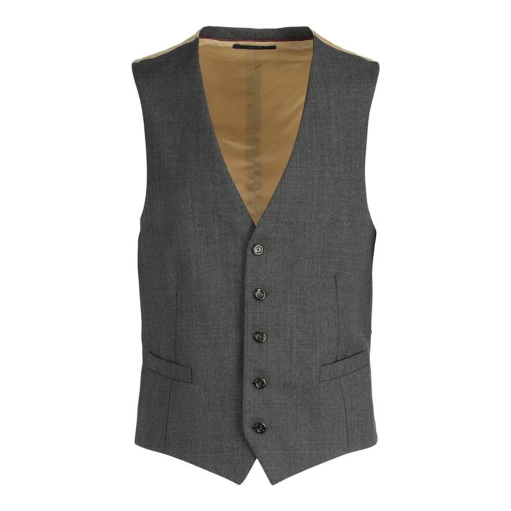 Gucci Wool Tailored Vest Grey Mens